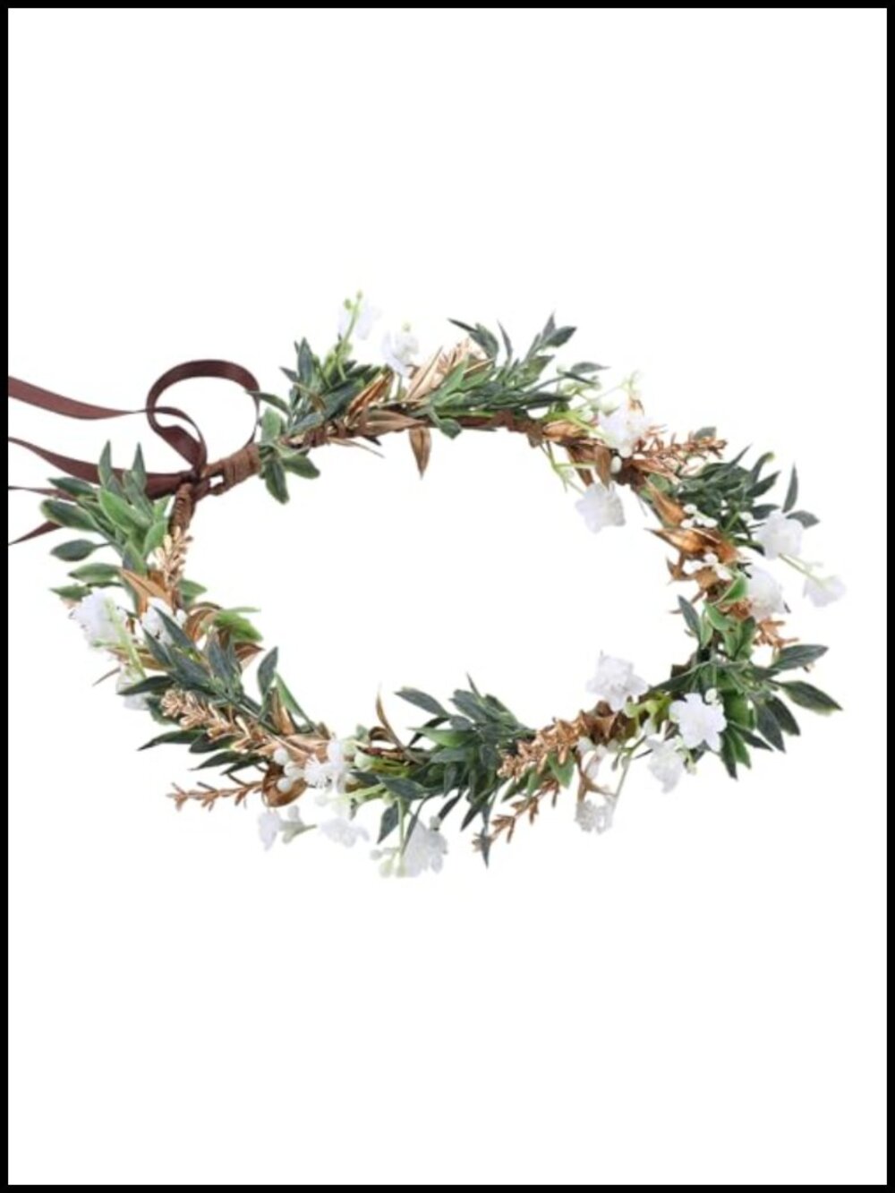 Green Fairy Flower Crown Renaissance Headpiece Floral Headband Wedding